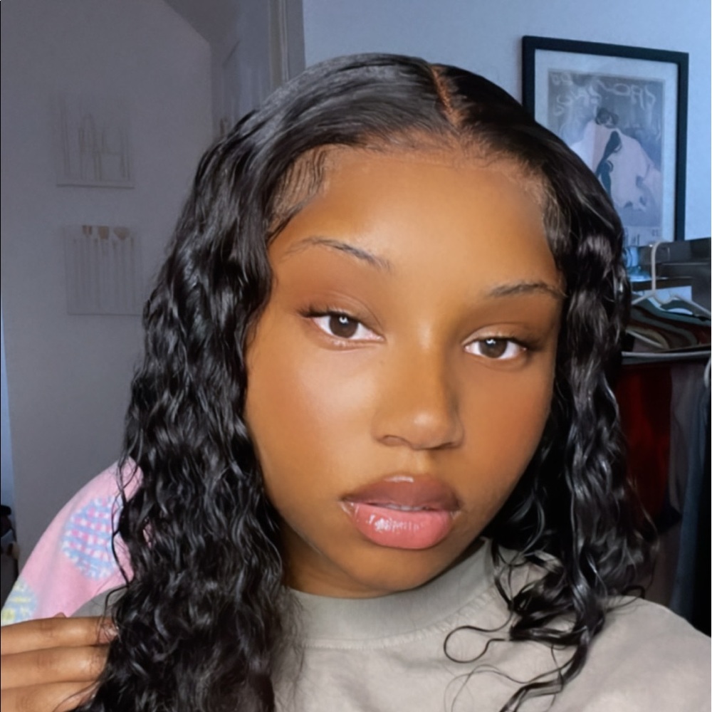 Deep wave 13x4 lace front human hair wigs 150% density 20”